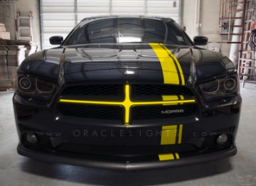 Picture of Oracle 11-14 Dodge Charger Illuminated Grille Crosshairs - Yellow