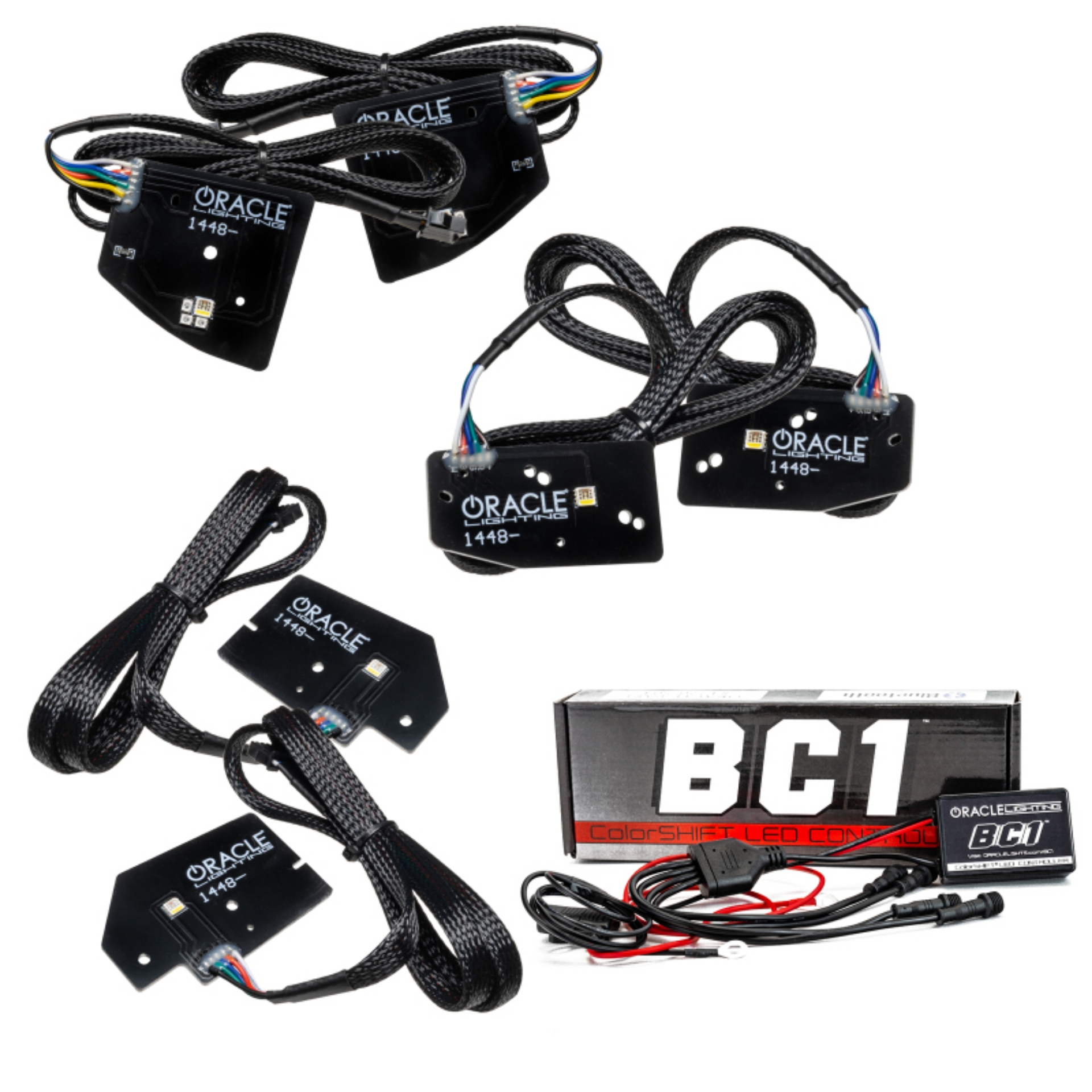 Picture of Oracle 19-21 RAM 1500 Projector LED Headlight DRL Kit - RGBW+A w- BC1 Controller