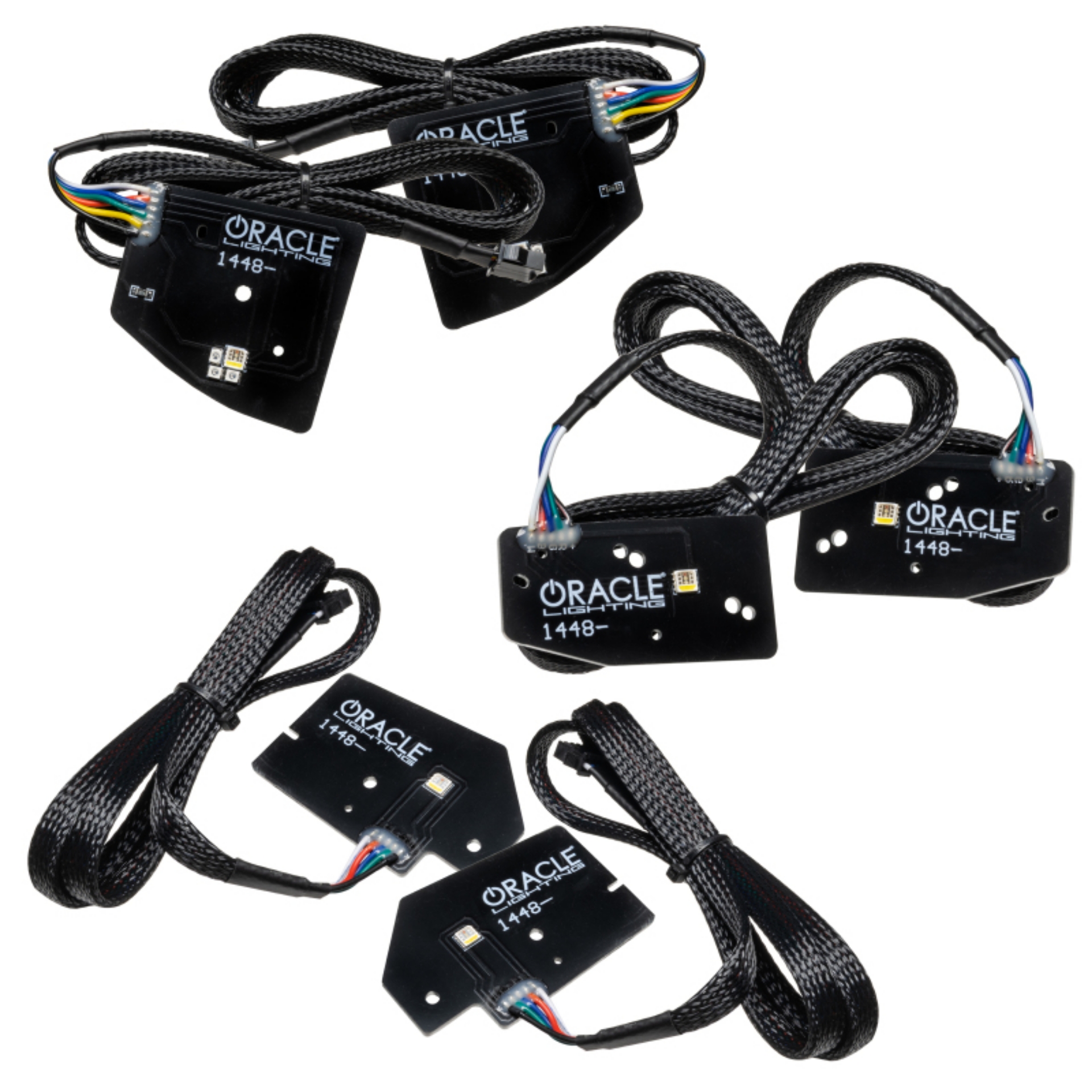 Picture of Oracle 19-21 RAM 1500 Projector LED Headlight DRL Kit - ColorSHIFT RGBW+A w-o Controller
