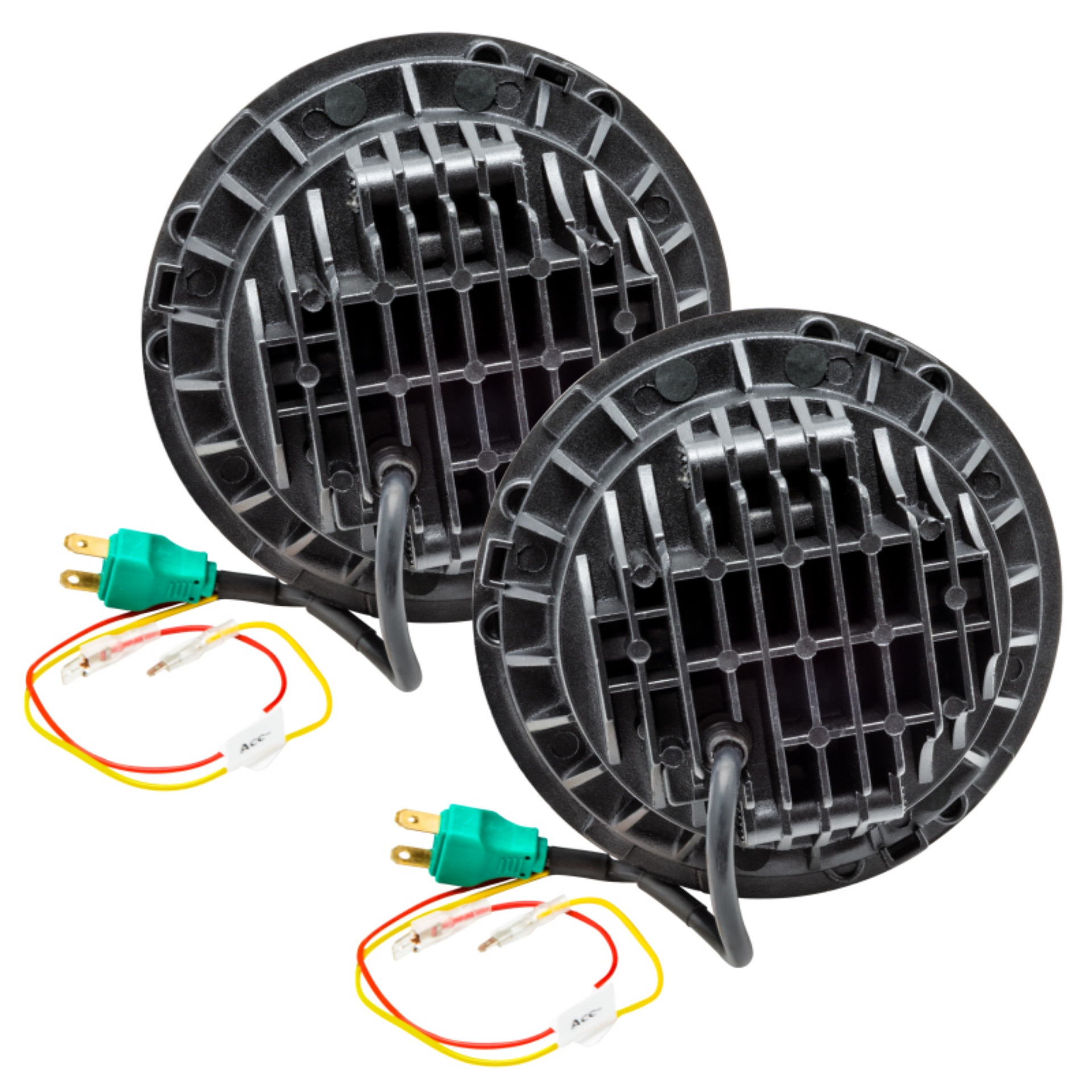 Picture of Oracle 7in High Powered LED Headlights - NO HALO - Black Bezel