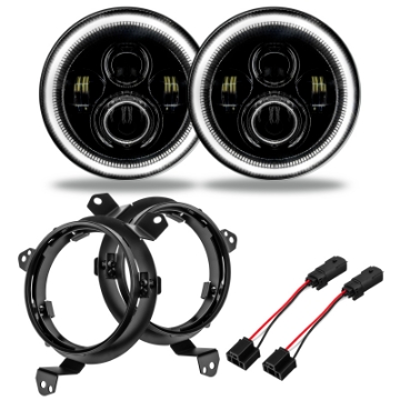 Picture of Oracle Jeep Wrangler JL-Gladiator JT 7in- High Powered LED Headlights Pair - White