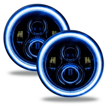 Picture of Oracle Jeep Wrangler JL-Gladiator JT 7in- High Powered LED Headlights Pair - Blue