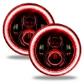 Picture of Oracle Jeep Wrangler JL-Gladiator JT 7in- High Powered LED Headlights Pair - Red