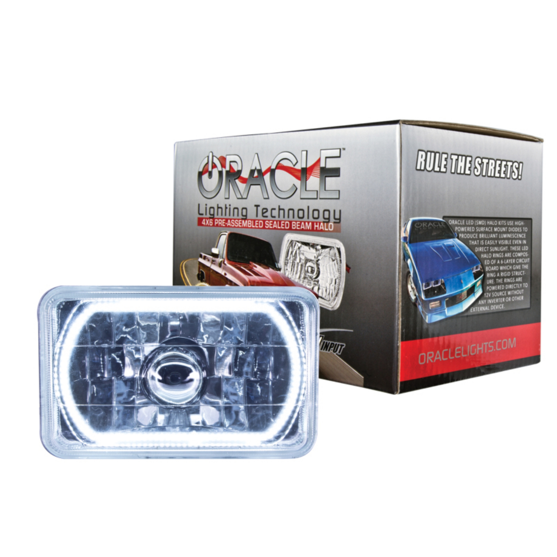 Picture of Oracle Pre-Installed Lights 4x6 IN- Sealed Beam - White Halo