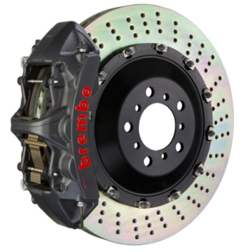 Picture of Brembo 2023 Volkswagen Tiguan R Mk2 Front GTS BBK 6-Piston 405x34 2-Piece Rotors Drilled - Black H