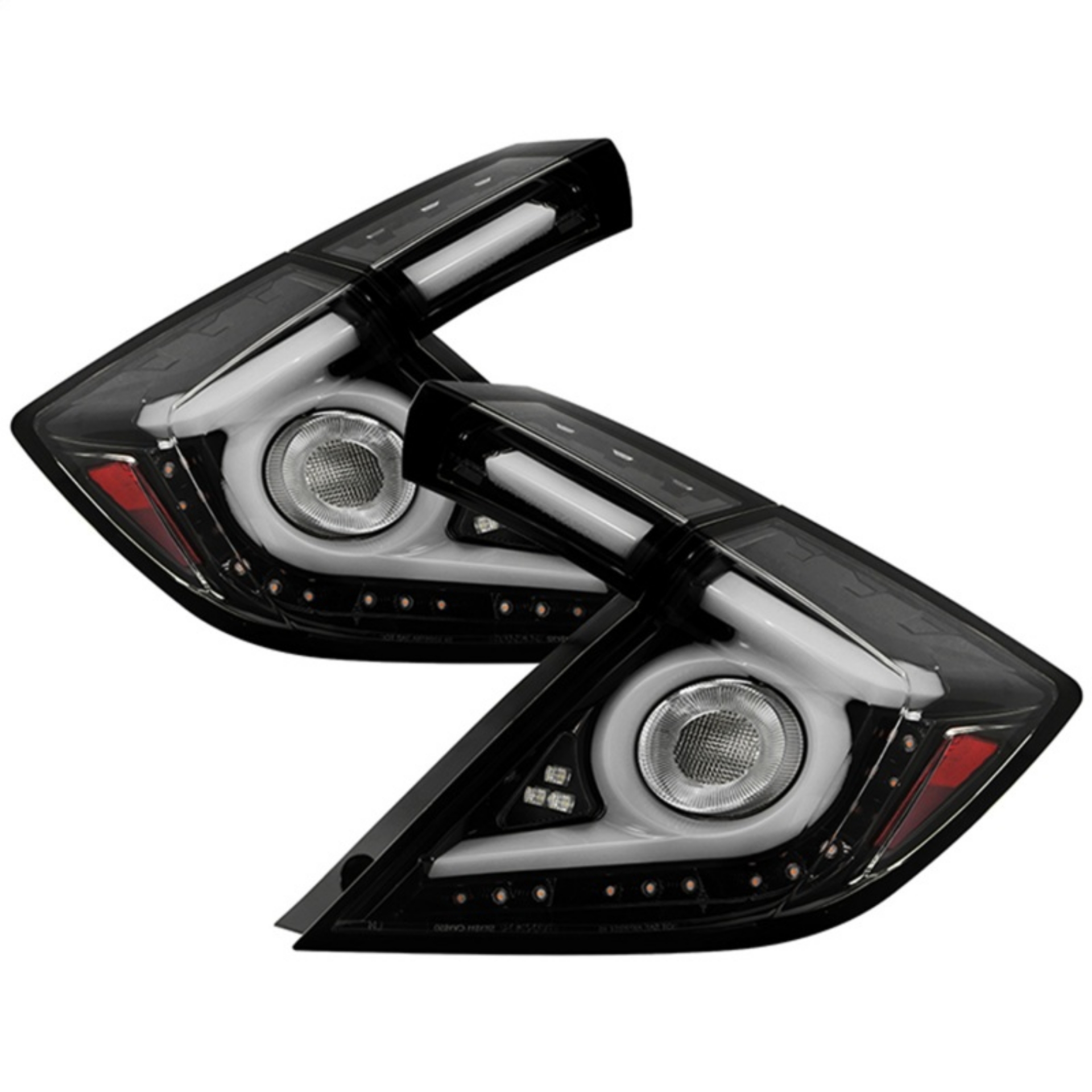Picture of Spyder 16-19 Honda Civic 5 Door Hatchback Light Bar LED Tail Lights - Black ChromeALT-YD-HC16HB-BC