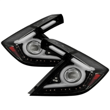 Picture of Spyder 16-19 Honda Civic 5 Door Hatchback Light Bar LED Tail Lights - Black ChromeALT-YD-HC16HB-BC
