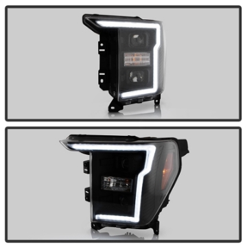 Picture of Spyder Signature 20-21 Ford F150 Halogen Model Proj- Headlights - Black PRO-YD-FF15021HALSI-BK