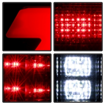Picture of Spyder 21-23 Ford F150 Factory Halogen Light Bar LED Tail Lights - Black ALT-YD-FF15021HAL-BK