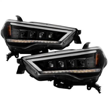 Picture of Spyder Apex 14-20 Toyota 4Runner High-Power LED Module Headlights - Black PRO-YD-T4R14AP-SEQ-BK
