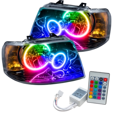 Picture of Oracle 03-06 Ford Expedition SMD HL - Black - ColorSHIFT w- Simple Controller SEE WARRANTY