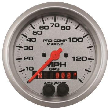 Picture of Autometer Marine Silver 3-3-8in- 140MPH GPS Speedometer Gauge
