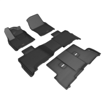 Picture of 3D MAXpider 2023 Toyota Sequoia Kagu 1st 2nd 3rd Row - Set Black