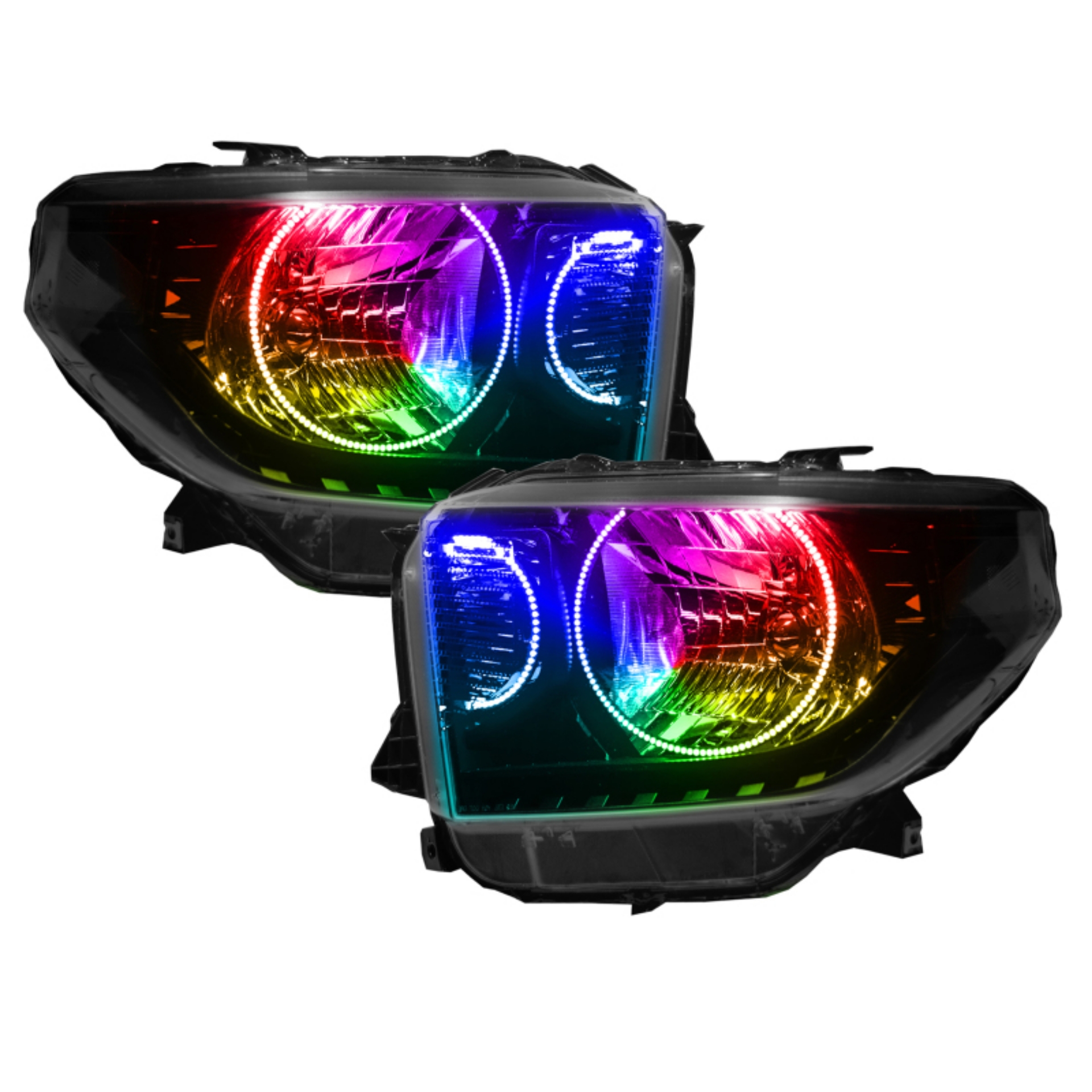Picture of Oracle 14-17 Toyota Tundra SMD HL - Dual Halo Kit - ColorSHIFT w-o Controller