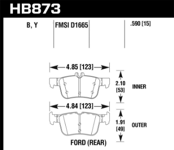 Picture of Hawk 17-19 Lincoln MKC 2-0L - 2-3L Street Rear Brake Pads