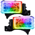 Picture of Oracle 94-02 Dodge Ram Pre-Assembled Halo Headlights - ColorSHIFT w- Simple Controller