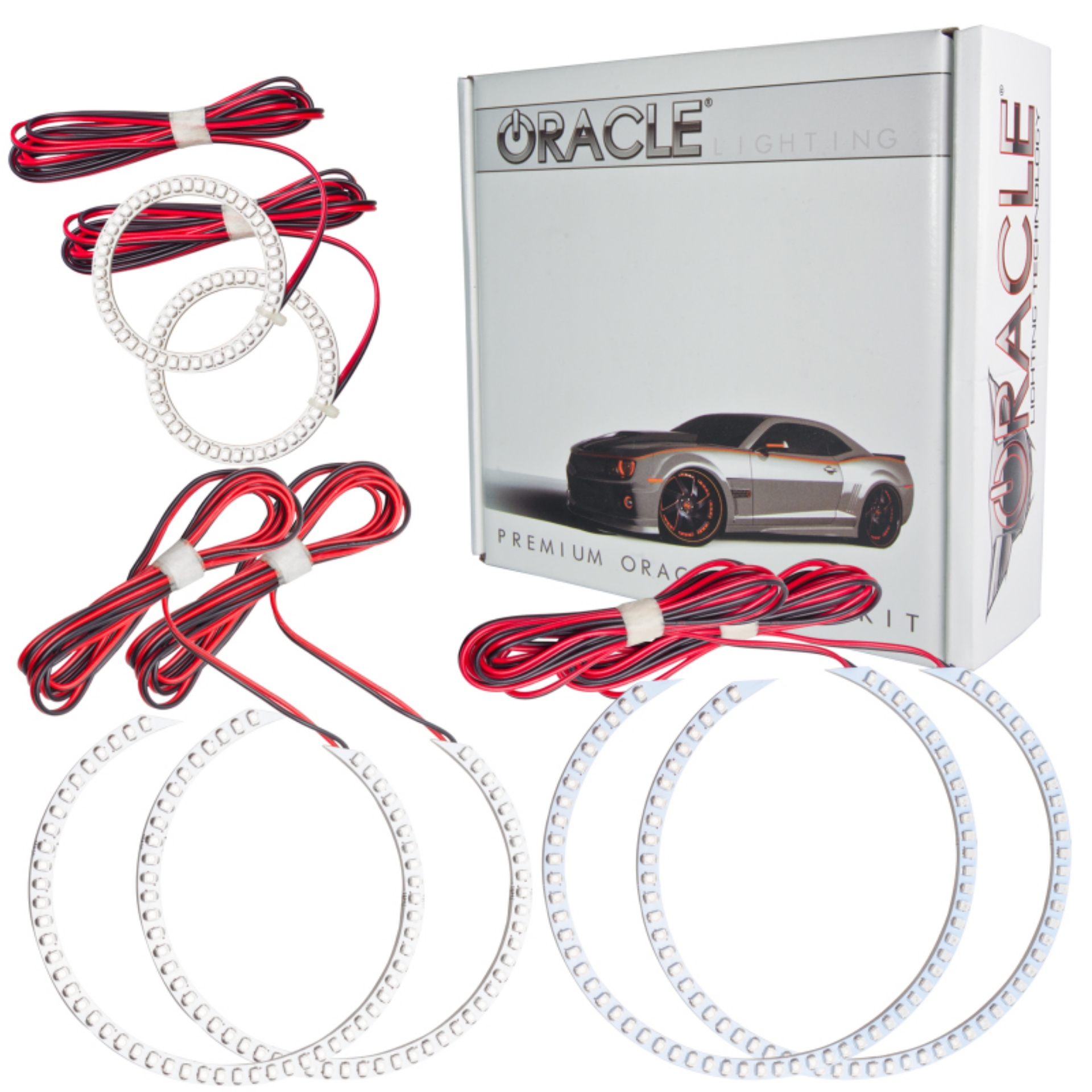 Picture of Oracle Dodge Charger 05-10 LED Triple Ring Halo Kit - White