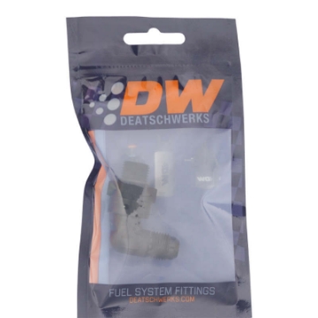 Picture of DeatschWerks 6AN ORB Male Swivel to 90-Degree 6AN Male Flare - Anodized Matte Black