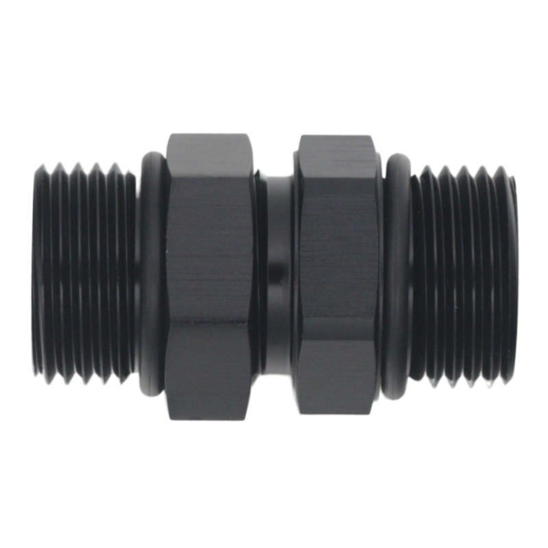 Picture of DeatschWerks 10AN ORB Male to 10AN ORB Male Swivel Adapter - Anodized Matte Black