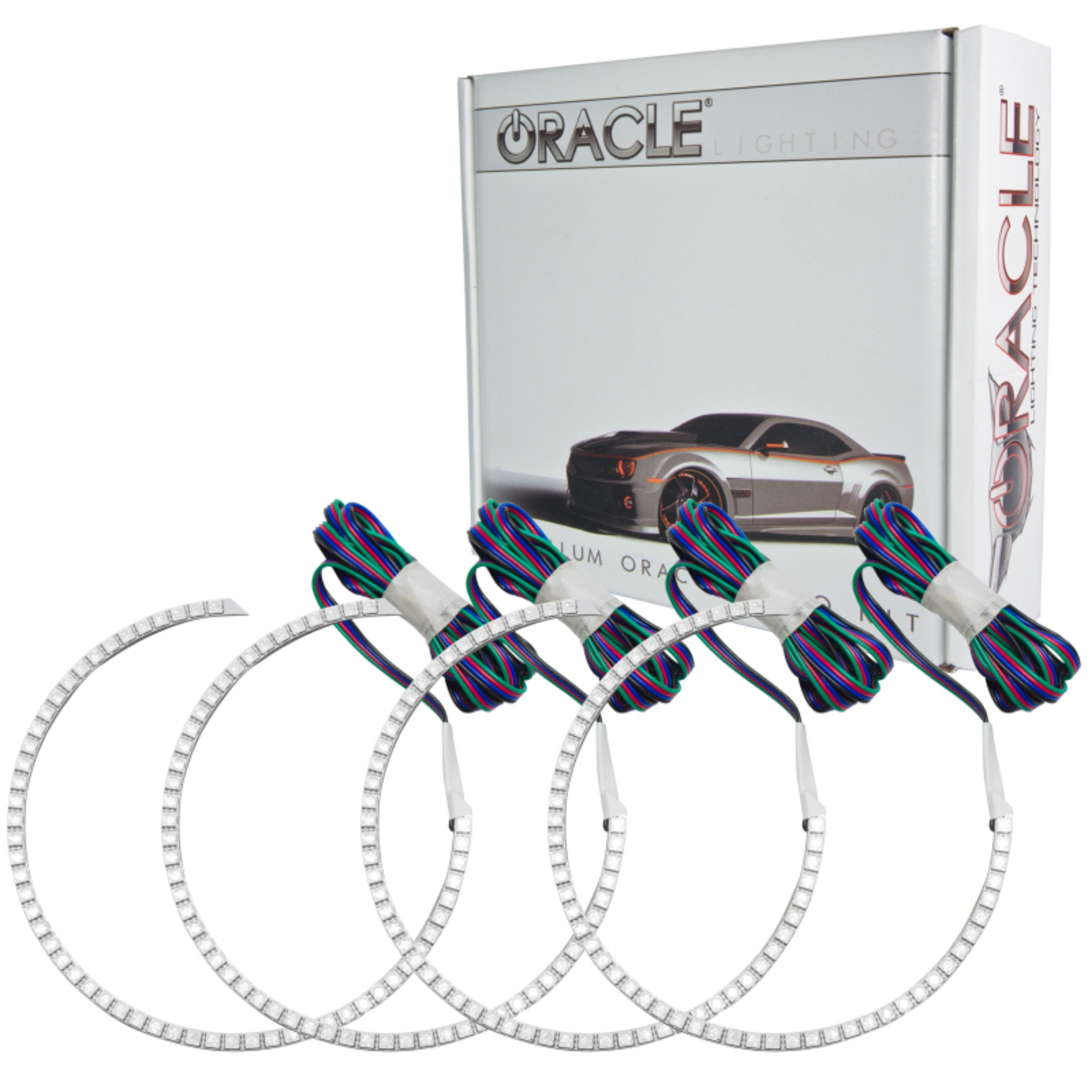 Picture of Oracle Dodge Challenger 08-14 Halo Kit NonProjectorHL - ColorSHIFT w- 2-0 Controller