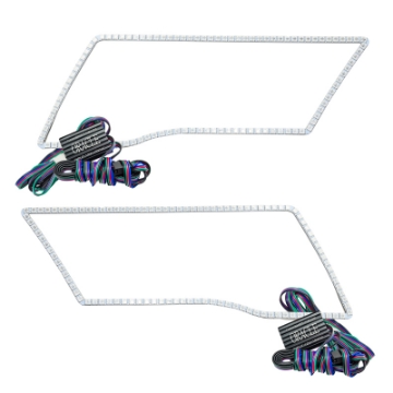 Picture of Oracle Dodge Ram Sport 09-18 LED Headlight Halo Kit - ColorSHIFT w- Simple Controller