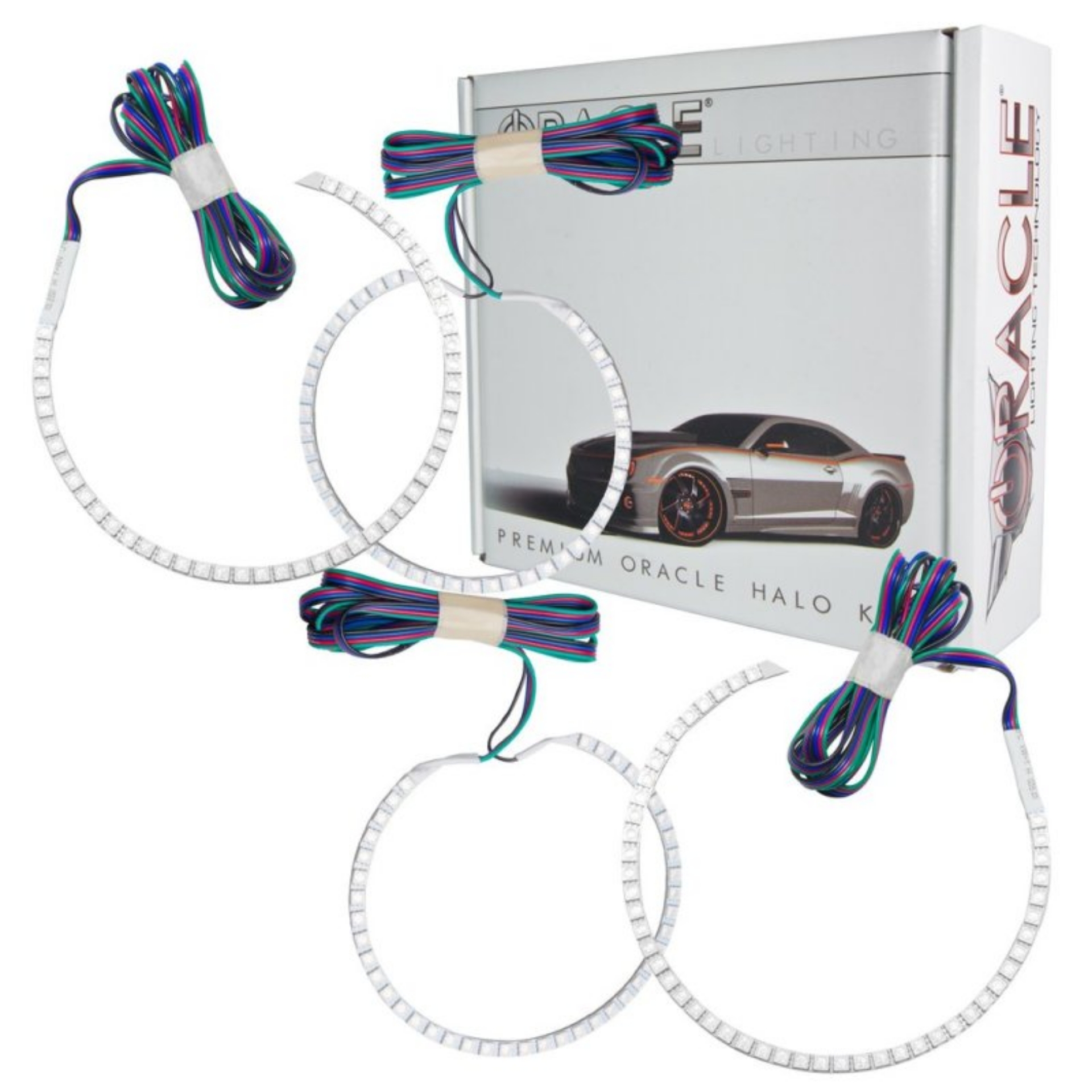 Picture of Oracle Dodge Challenger 15-21 Halo Kit - ColorSHIFT w- BC1 Controller