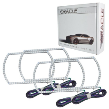 Picture of Oracle Chevy Silverado 07-13 Halo Kit Square Style - ColorSHIFT w- Simple Controller
