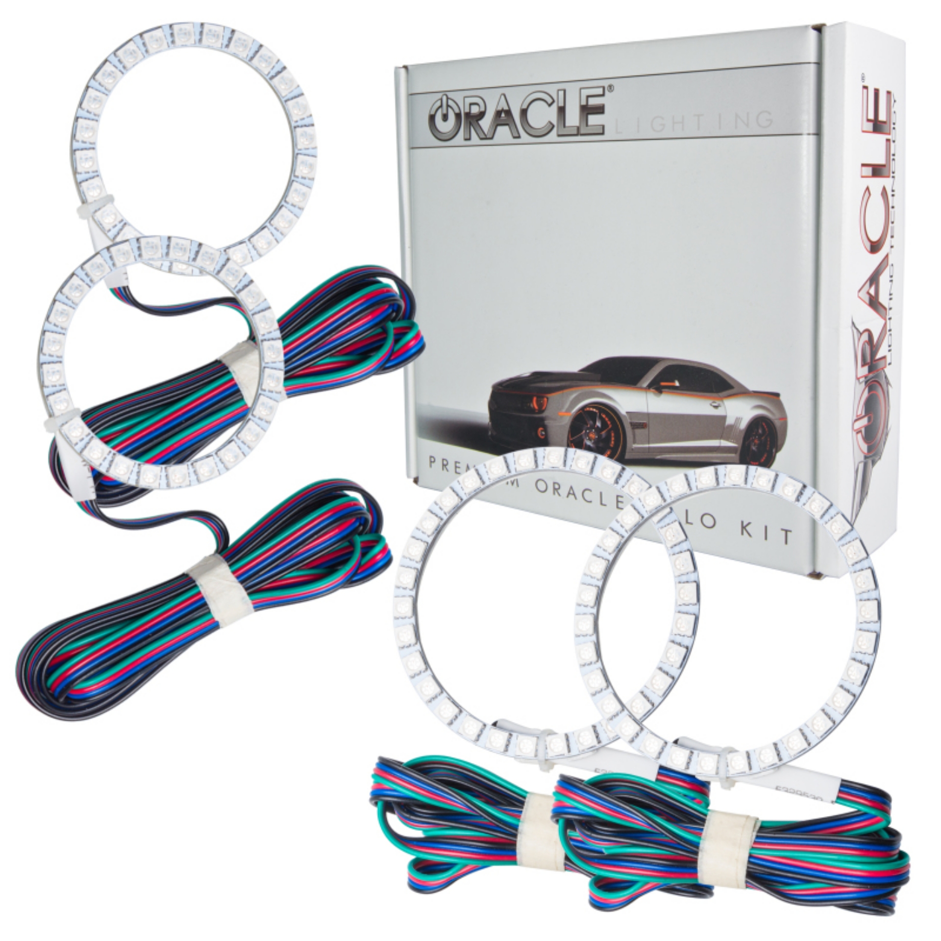 Picture of Oracle Nissan 370 Z 09-20 Dual Halo Kit - ColorSHIFT w- Simple Controller