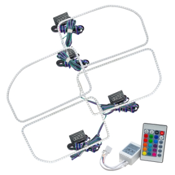 Picture of Oracle Ford F250-350 11-16 Halo Kit Square Ring Design - w- Simple Controller