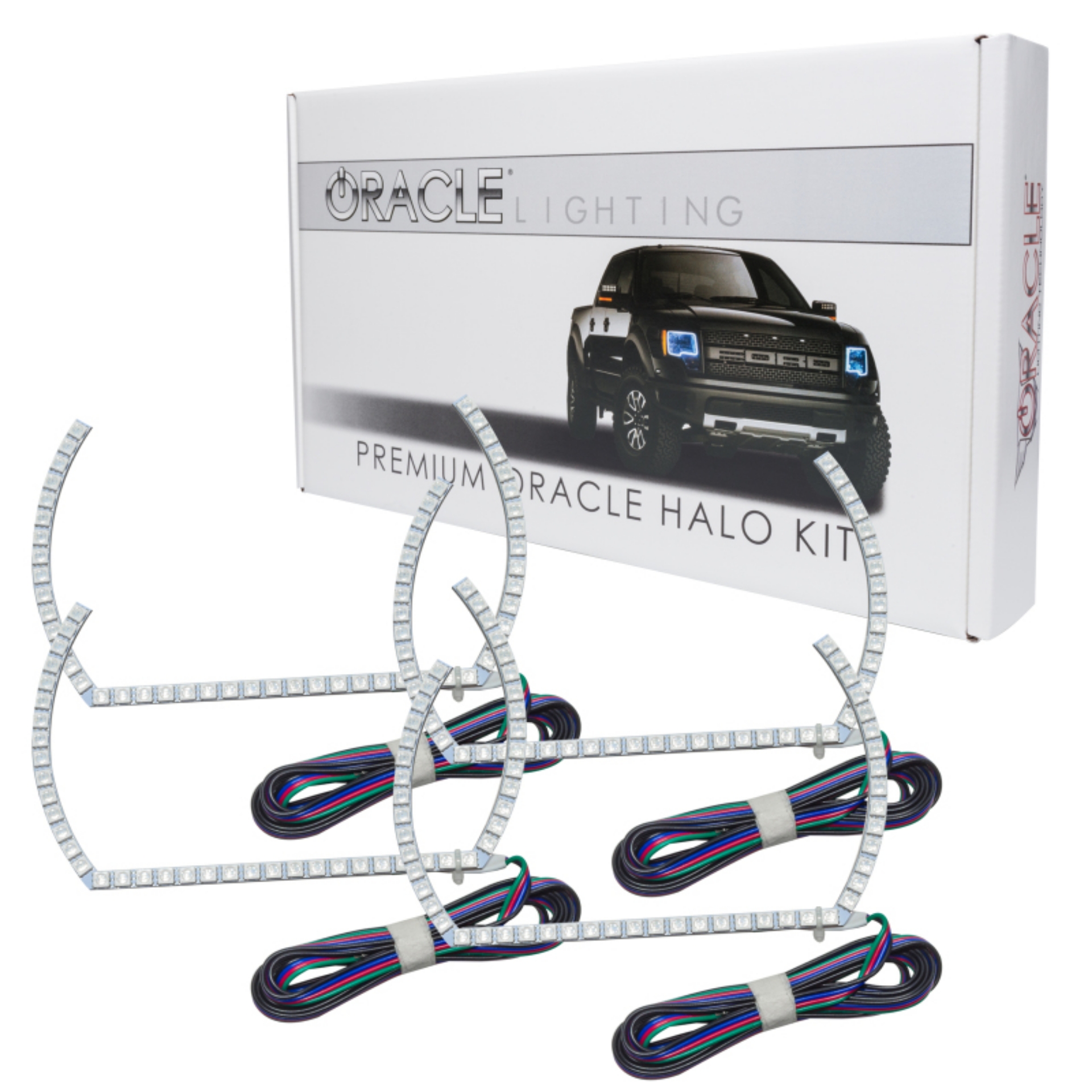 Picture of Oracle Chevy Silverado 14-15 Halo Kit Projector Style - ColorSHIFT w- 2-0 Controller