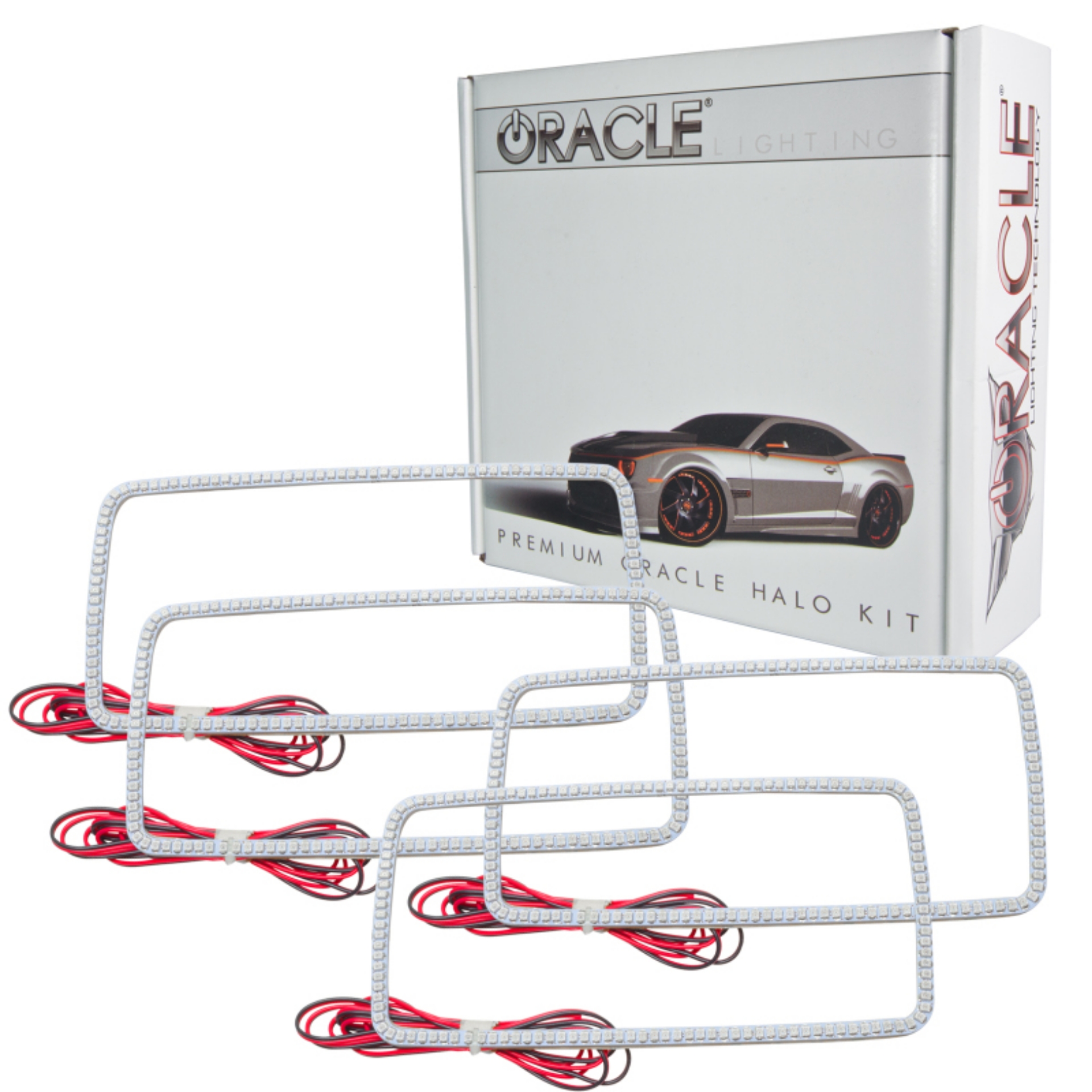 Picture of Oracle GMC Sierra 07-13 LED Halo Kit New Square Ring Design - White