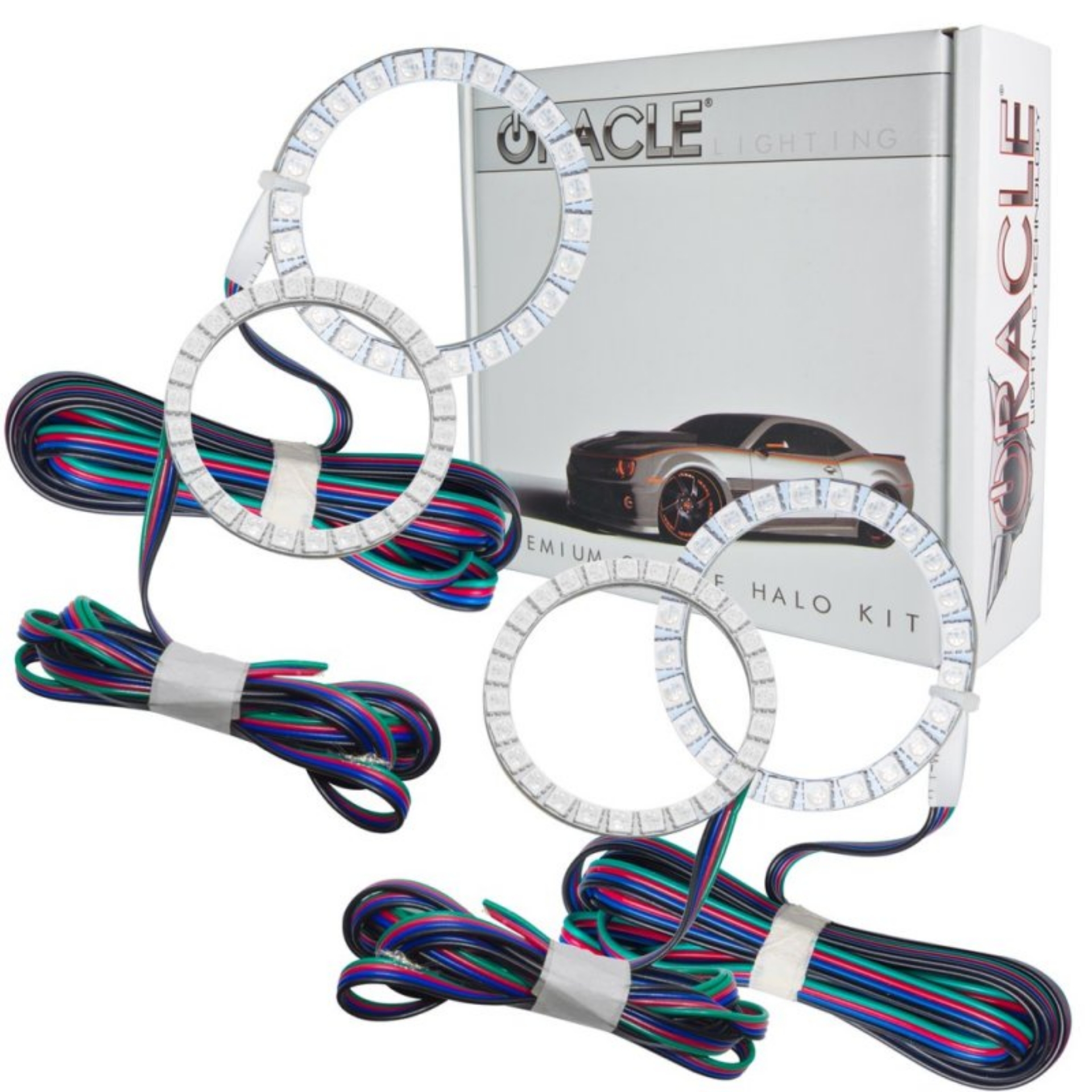 Picture of Oracle Chevrolet Corvette C6 05-13 Halo Kit - ColorSHIFT w- BC1 Controller