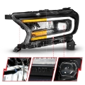 Picture of ANZO 19-23 Ford Ranger Full LED Projector Headlights w- Initiation & Sequential - Black