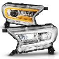 Picture of ANZO 19-23 Ford Ranger Full LED Projector Headlights w- Initiation & Sequential - Chrome