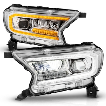 Picture of ANZO 19-23 Ford Ranger Full LED Projector Headlights w- Initiation & Sequential - Chrome