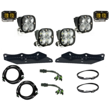 Picture of Baja Designs 17-20 Ford F-150 Raptor S2 SAE Pro Fog Pocket Kit - Amber