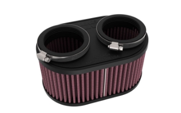 Picture of K&N 2-1-8in DUAL FLG 6-1-4 X 4inOD 3inH Universal Clamp-On Air Filter