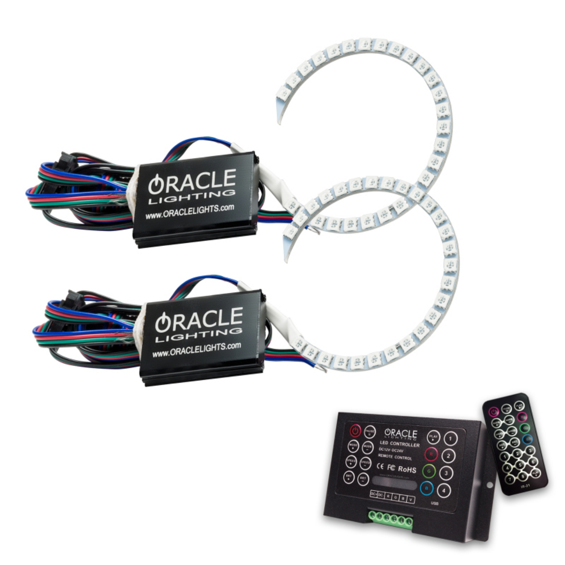 Picture of Oracle Dodge Charger 15-21 Projector Halo Kit - ColorSHIFT w- 2-0 Controller