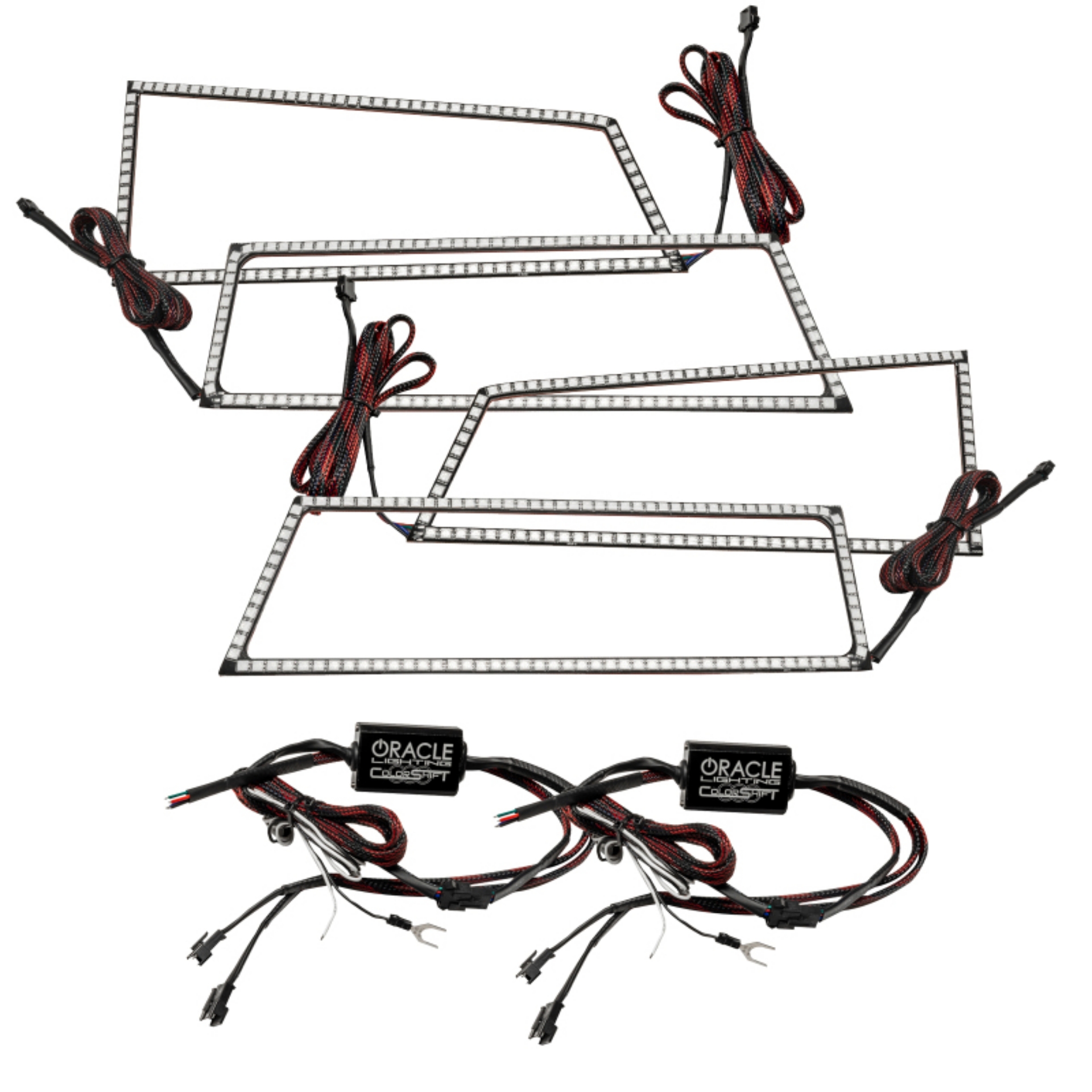 Picture of Oracle Chevrolet Silverado 03-06 Square Halo Kit - ColorSHIFT w-o Controller