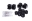 Picture of Energy Suspension Polaris RZR 800-800S Front and Rear Sway Bar Bushings - w- End Links - Black