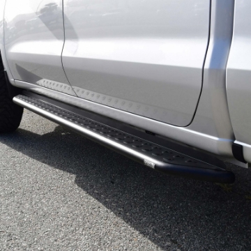 Picture of Westin 19-23 Chevrolet-GMC Silverado-Sierra 1500 Crew Cab Outlaw Nerf Step Bars - Textured Black