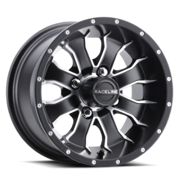 Picture of Raceline G77 Mamba 12x7in - 4x101-6 BP - 5mm Offset - 68mm Bore - Satin Black Wheel