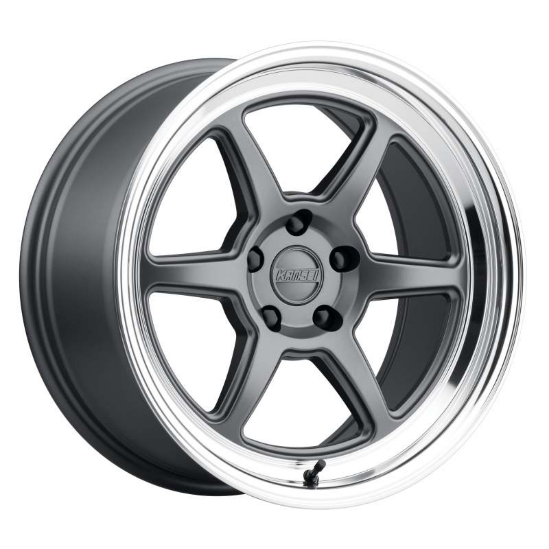 Picture of Kansei K14G Roku 18x9in - 5x120 BP - 12mm Offset - 72-56mm Bore - Grey & Machined Lip Wheel