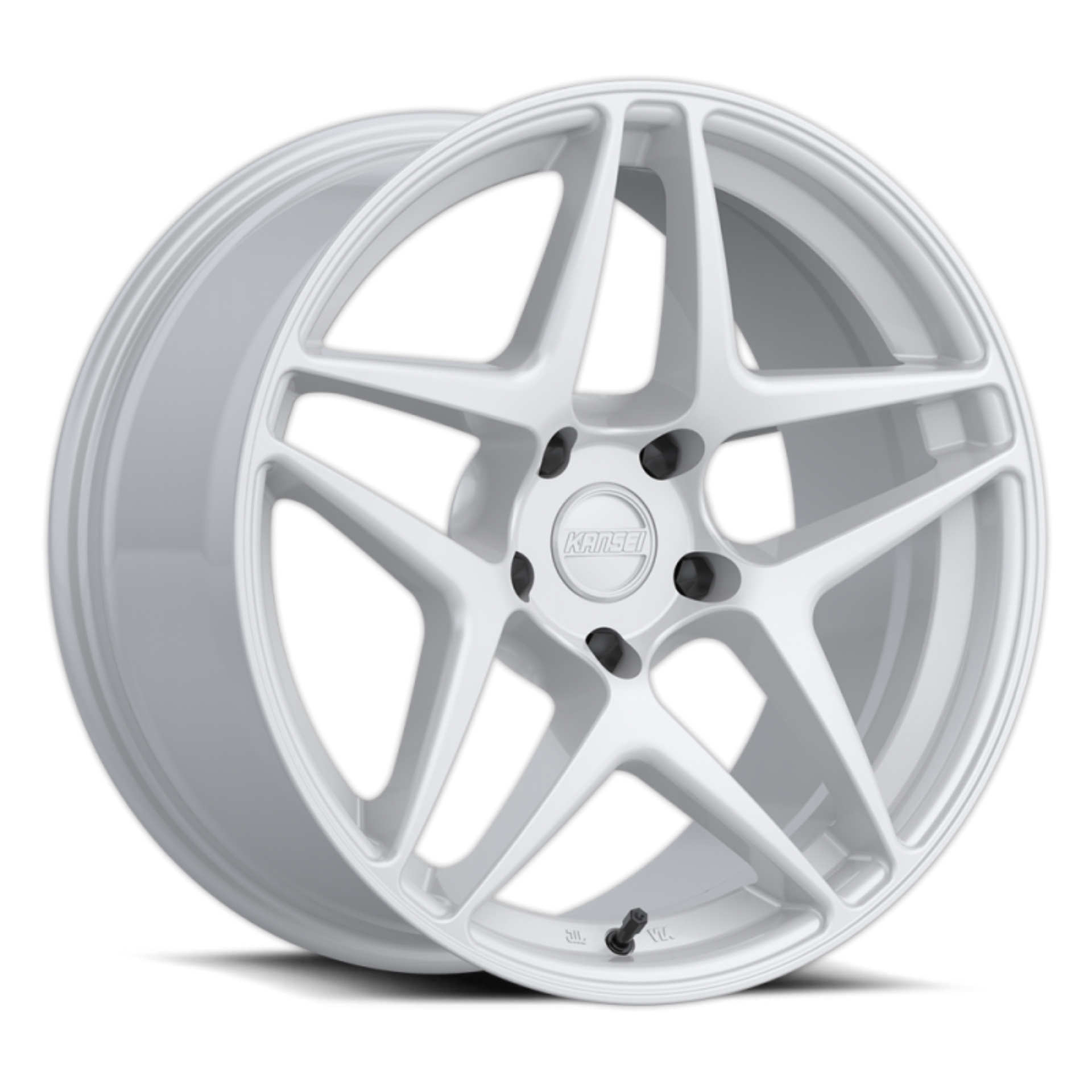 Picture of Kansei K15W Astro 18x9-5in - 5x100 BP - 35mm Offset - 73-1mm Bore - Gloss White Wheel
