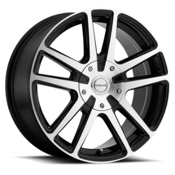 Picture of Raceline 145M Encore 16x7in - 5x100-5x114-3 BP - 40mm Offset - 72-62mm Bore - Black & Machined Wheel