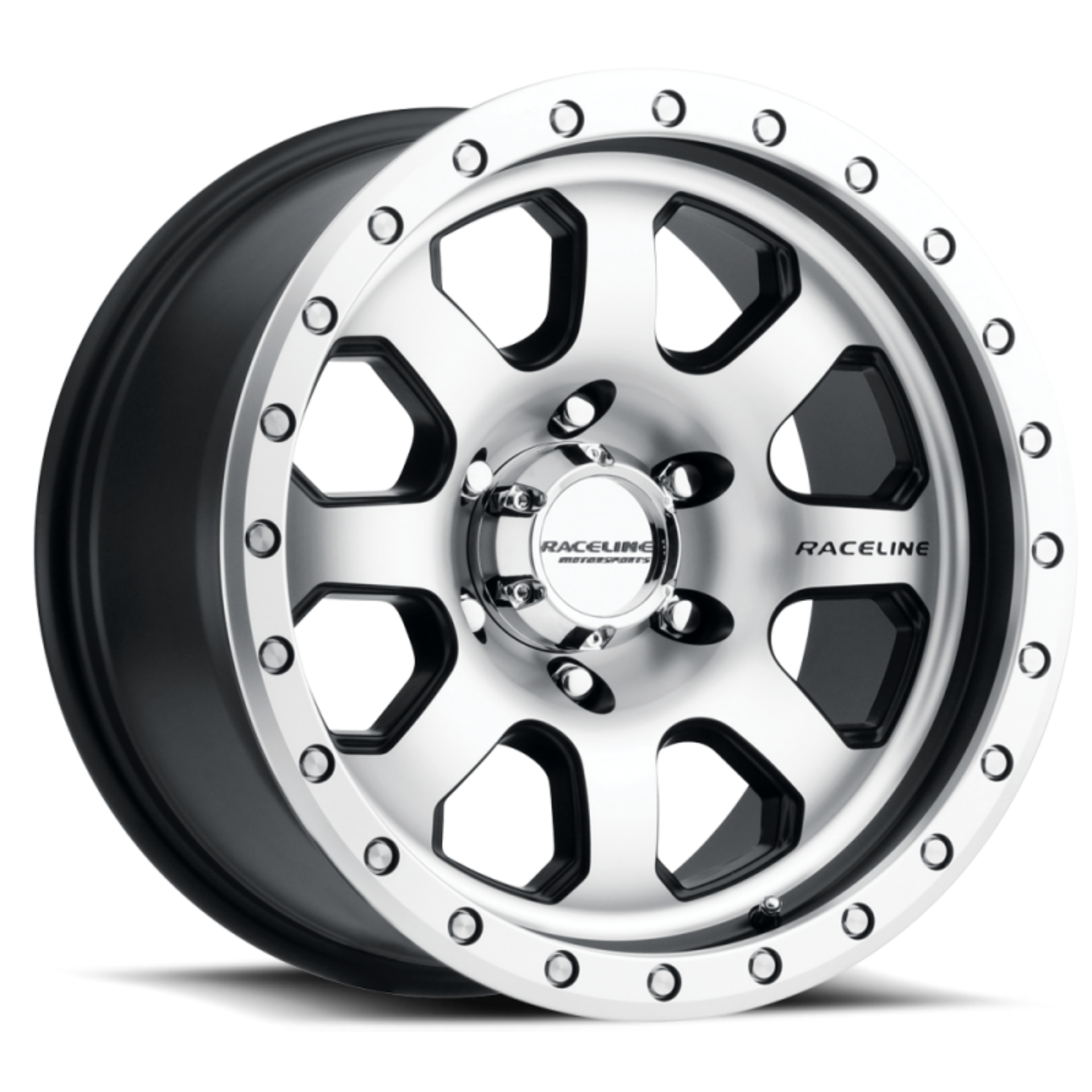 Picture of Raceline 929M Avenger 17x9in - 6x139-7 BP - -12mm Offset - 107-95mm Bore - Black & Machined Wheel