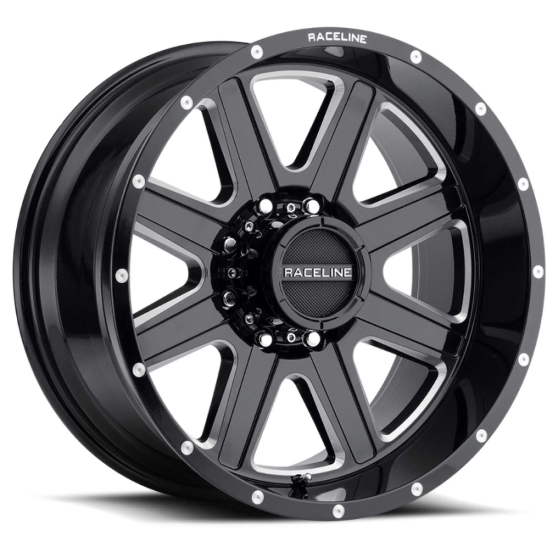 Picture of Raceline 940M Hostage 20x10in - 8x165-1 BP - -19mm Offset - 125-2mm Bore - Black & Milled Wheel