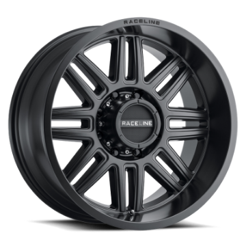 Picture of Raceline 948B Split 20x9in - 8x180 BP - 18mm Offset - 124-2mm Bore - Satin Black Wheel