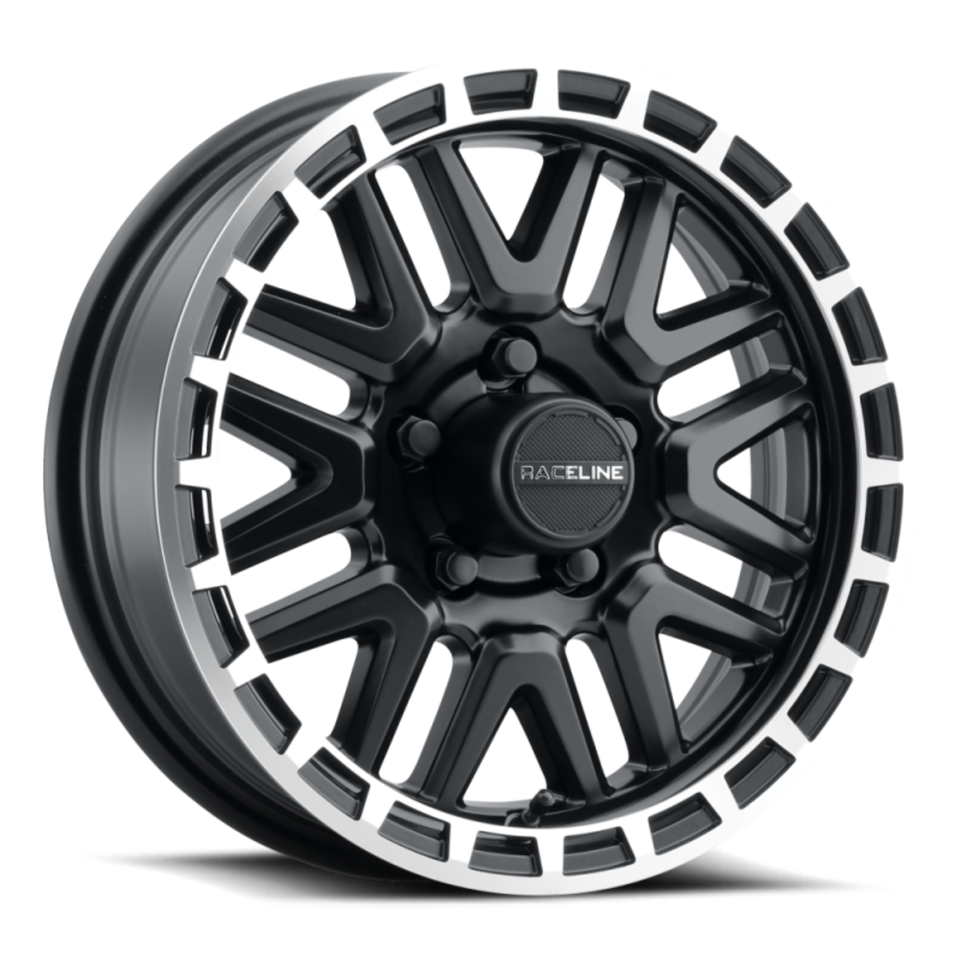 Picture of Raceline 953BM Krank 14x6in - 5x114-3 BP - 0mm Offset - 3-19mm Bore - Black & Machined Wheel