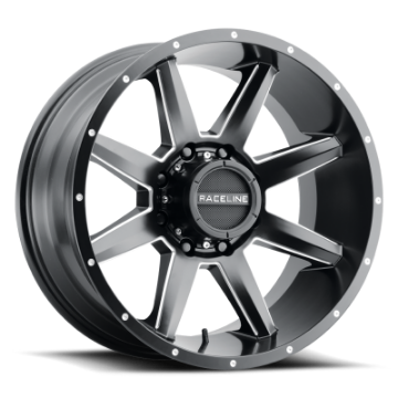 Picture of Raceline 954M Stryker 22x10in - 8x180 BP - -19mm Offset - 124-2mm Bore - Satin Black & Milled Wheel